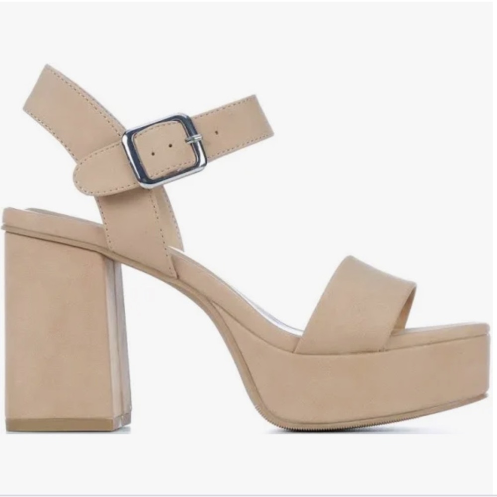 NWT Y-NOT Macey Platform Sandal in Dark Nude Sz 11
